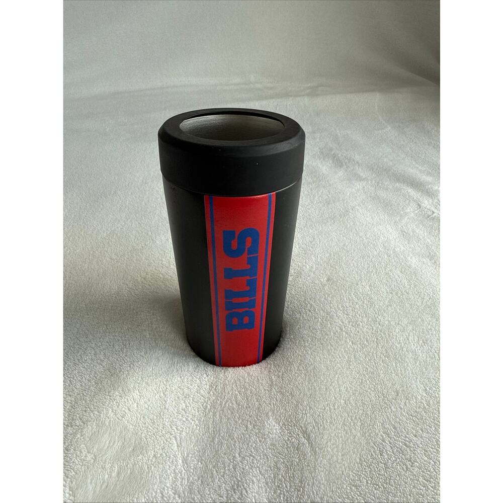 Buffalo Bills Slim‎ Can Cooler Stainless Steel Insulated Holder Fits 12oz NFL